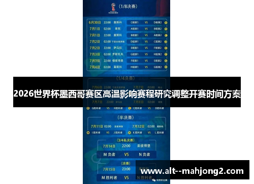 2026世界杯墨西哥赛区高温影响赛程研究调整开赛时间方案 2026世界杯墨西哥赛区高温影响赛程研究调整开赛时间方案